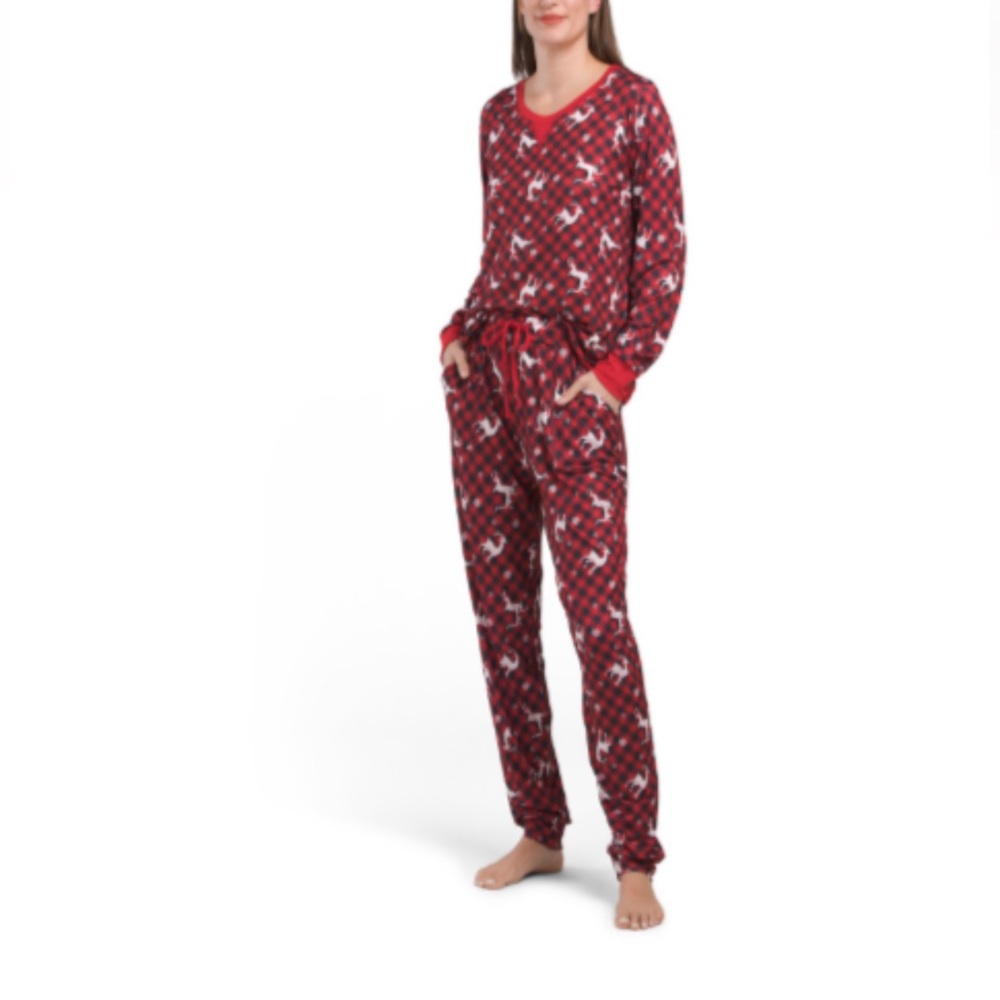 Ink & Ivy Women’s XL Reindeer Knit Jogger Set